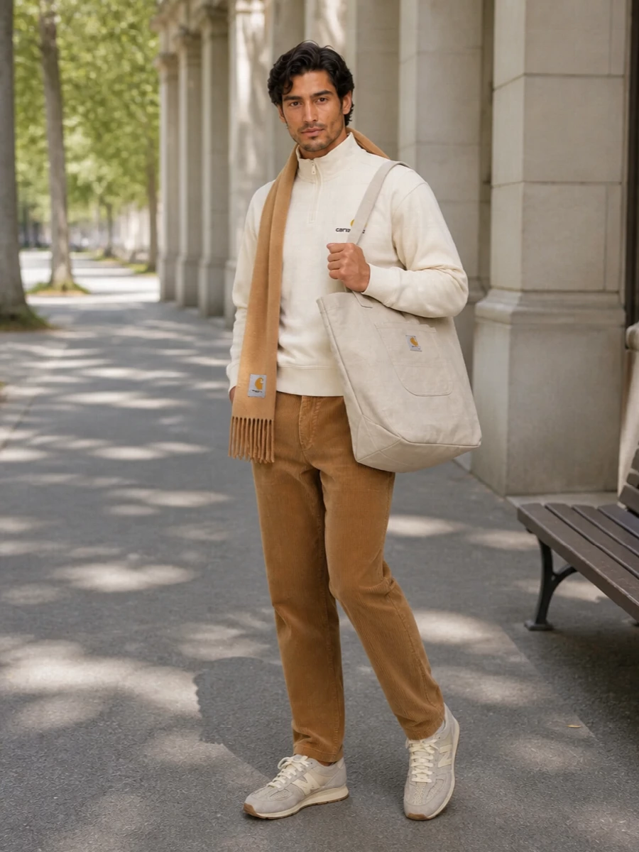 Carhartt half zip camel corduroy new balance