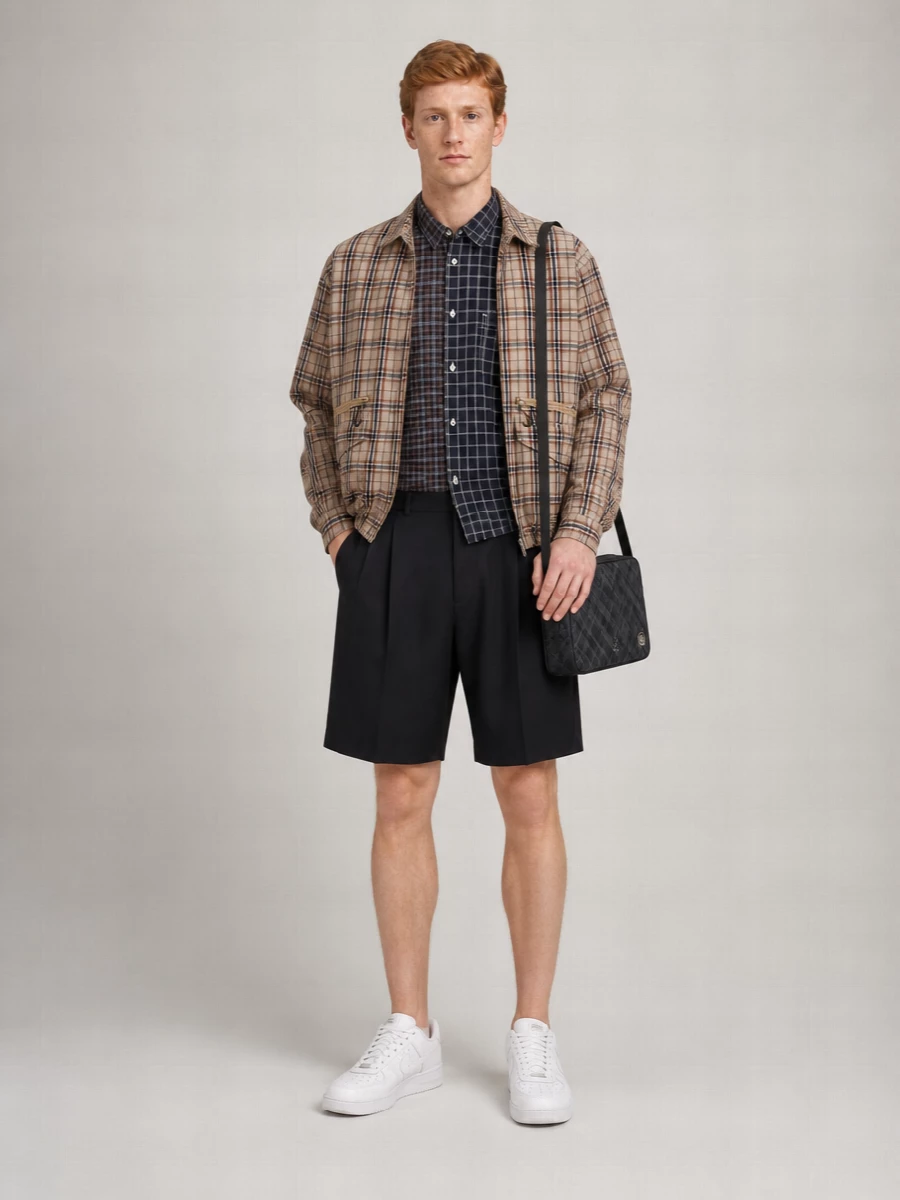 Comme Des Garçons Checked Lightweight Jacket