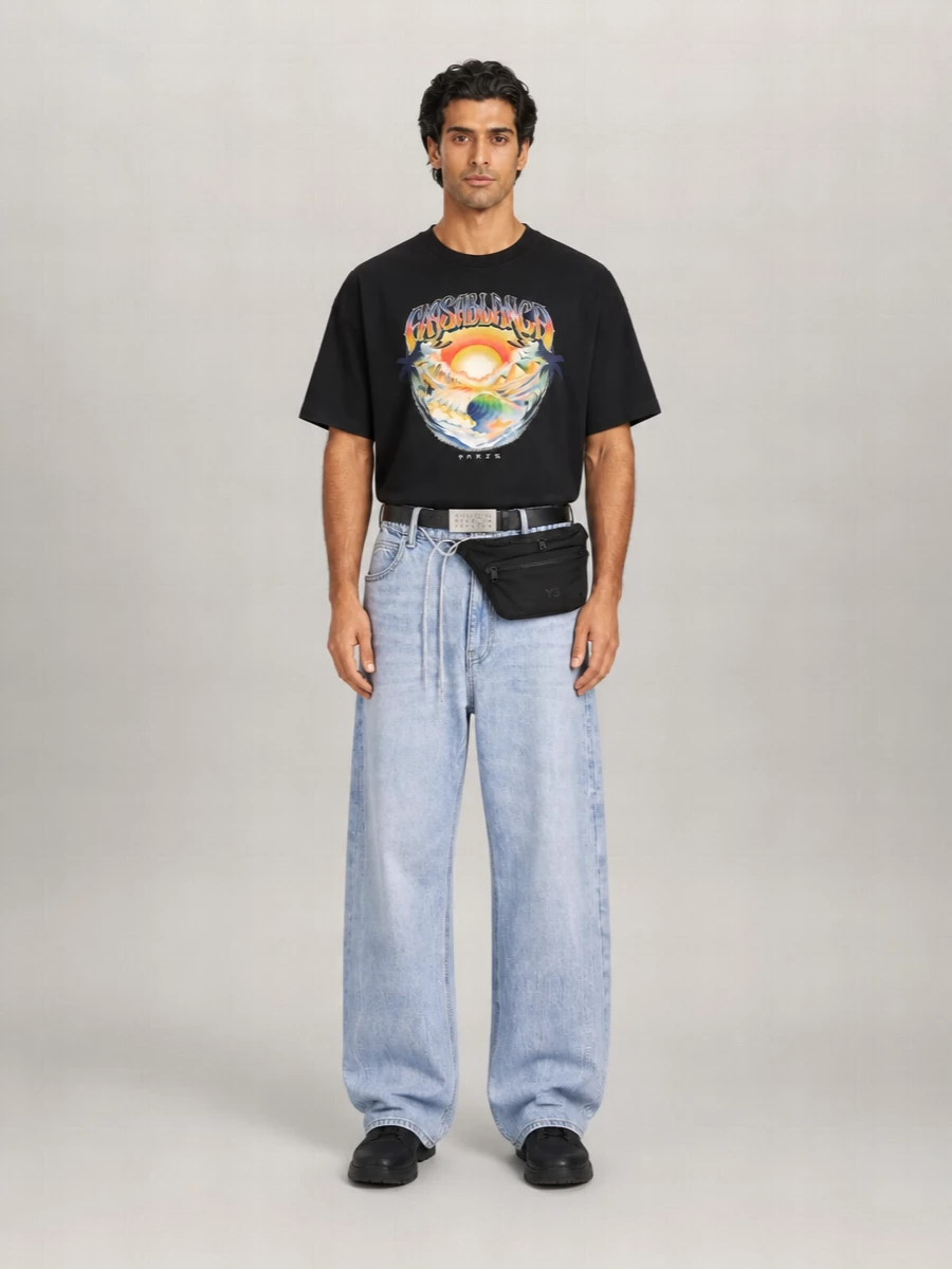 Casablanca Airspray Print Cotton T-Shirt