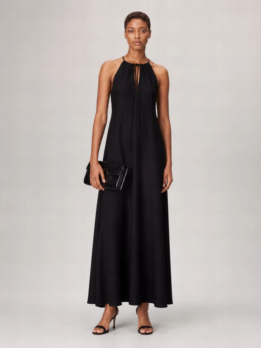 Totême Crepe-Back Satin Maxi Dress