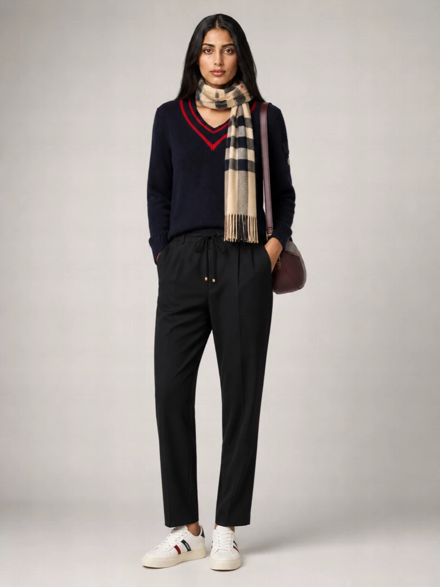 Moncler Wool Blend V-Neck Sweater