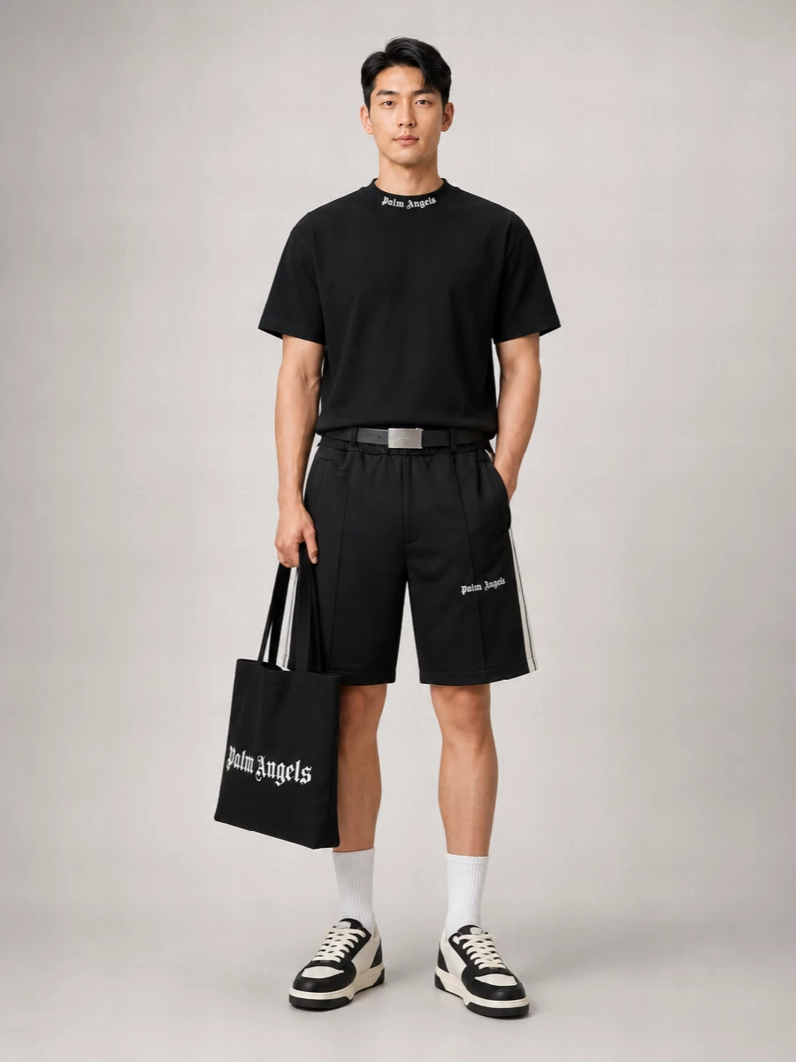 Palm Angels Cotton Logo-Print T-Shirt