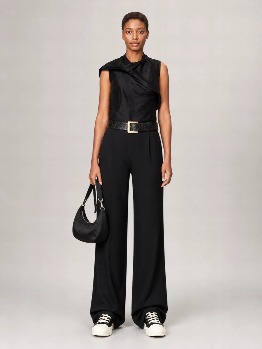 Rick Owens Silk Semi-Transparent Wide-Leg Trousers