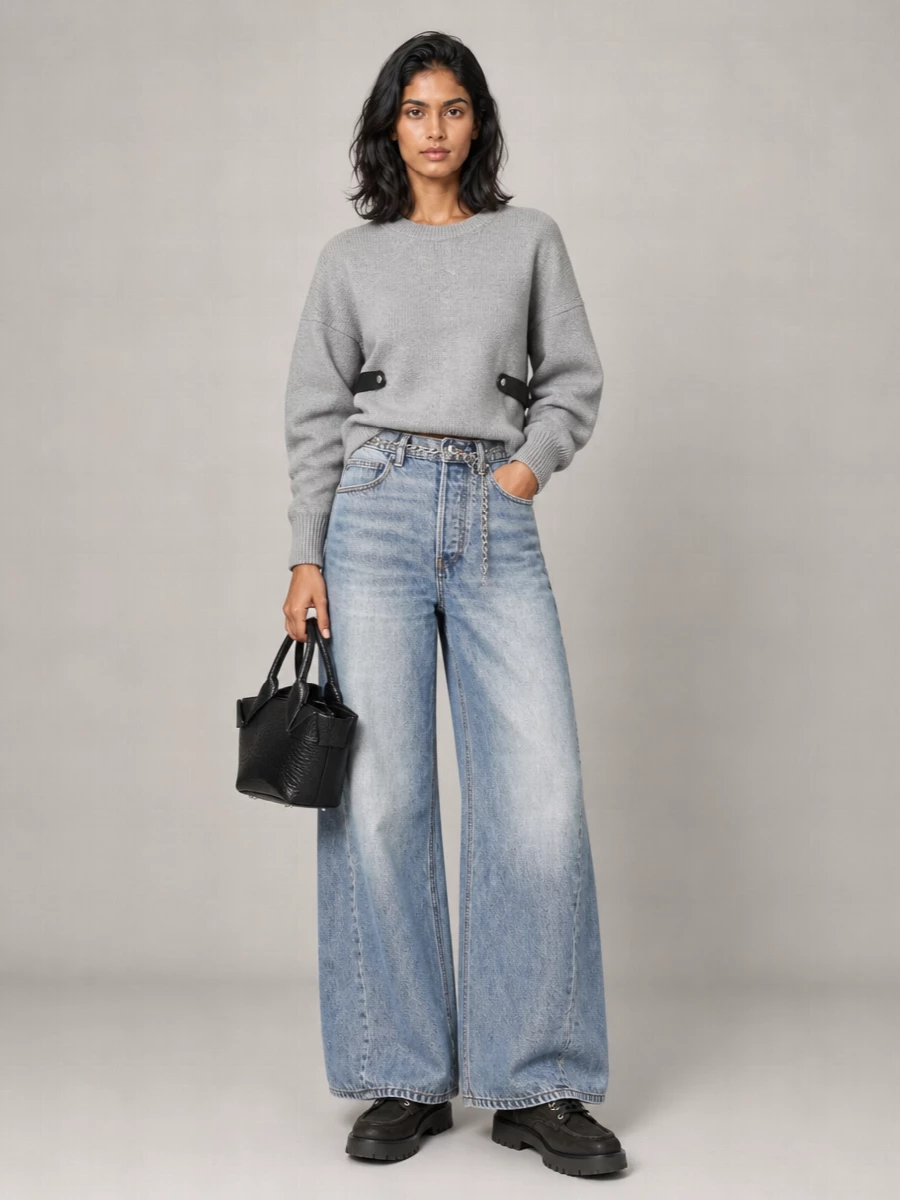 Alexander Wang High-Rise Wide-Leg Jeans