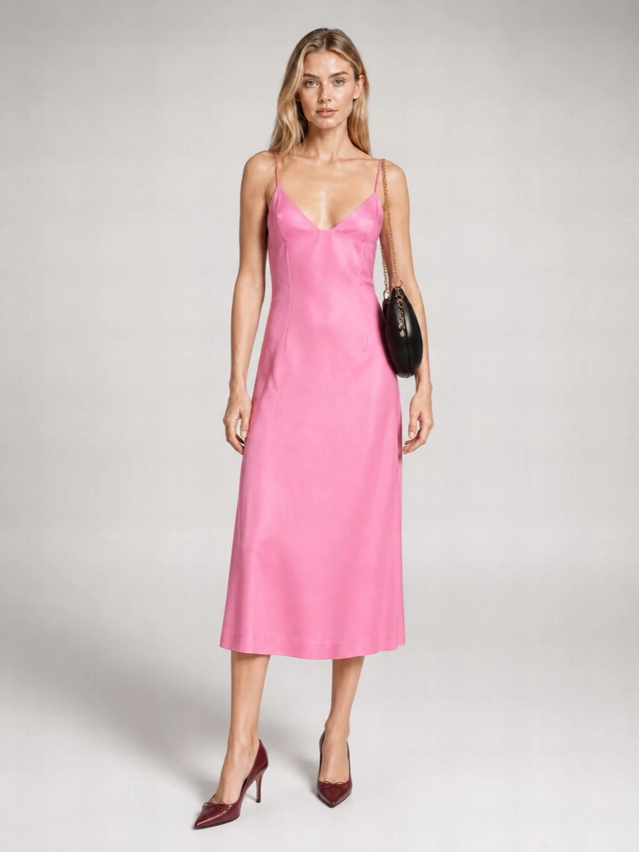 Jacquemus Silk Blend Midi Dress