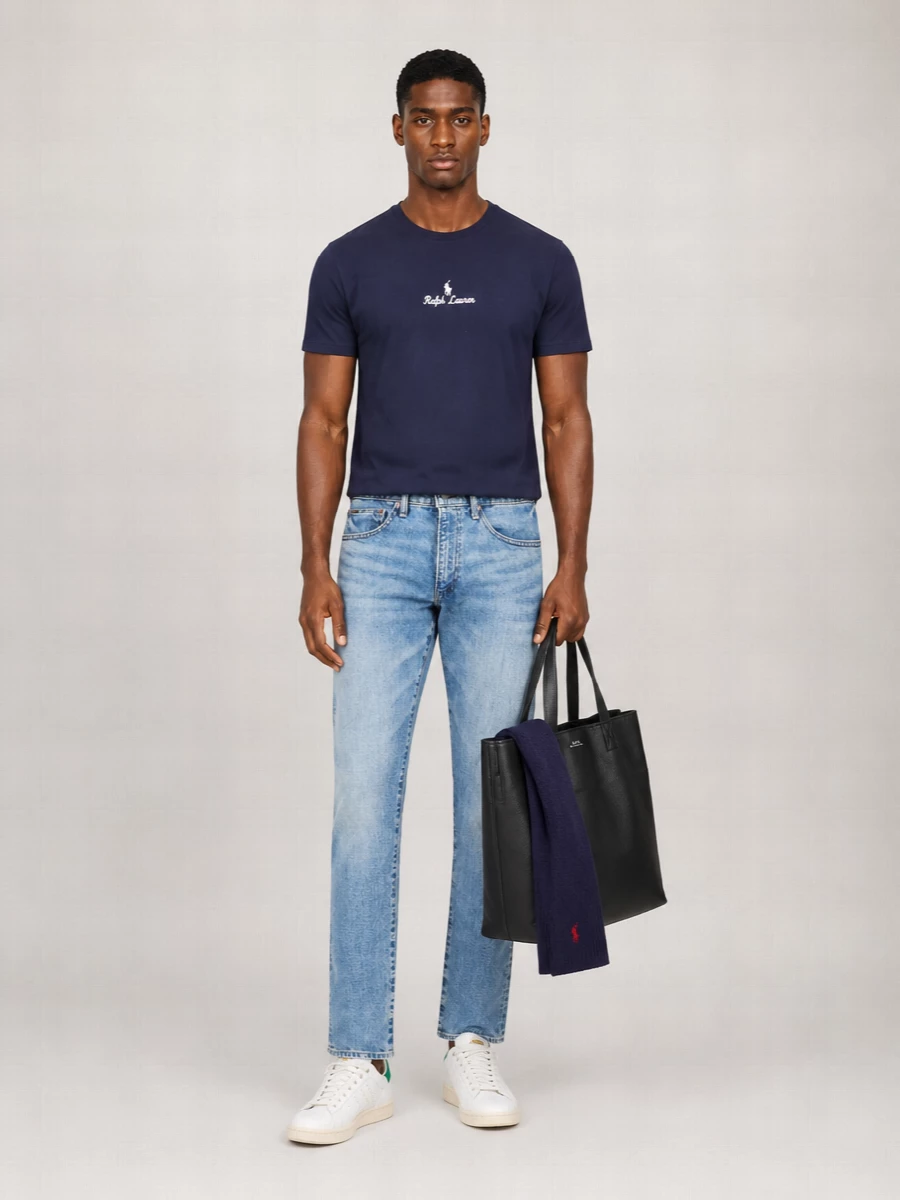 Polo Ralph Lauren Ribbed Crew-Neck Cotton T-Shirt