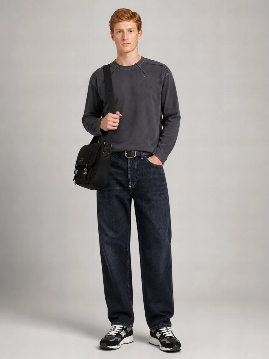 Diesel 2001 D-Macro Low-Rise Wide-Leg Straight-Leg Jeans
