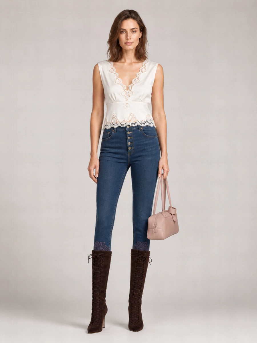 Paris Texas Leather Lace-Up 105 Boots