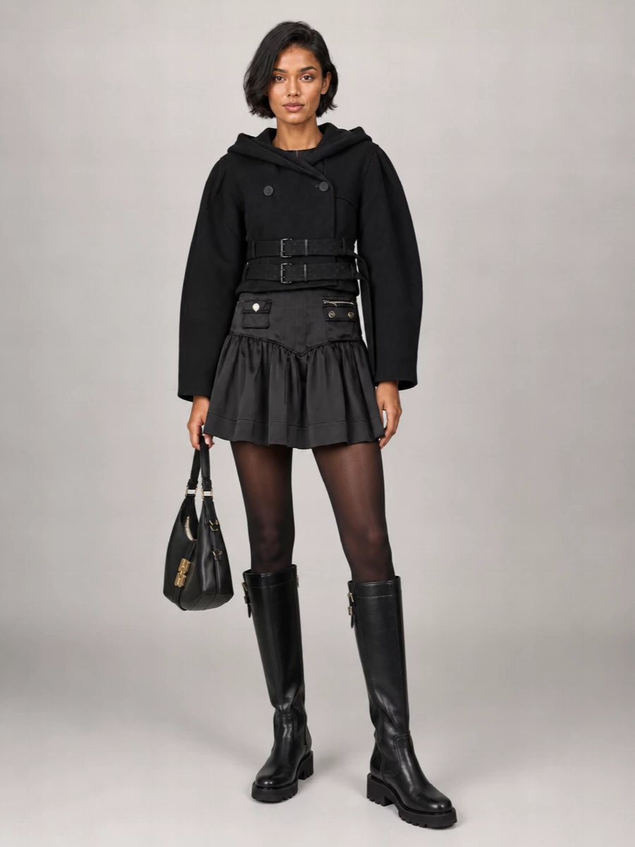 Ganni Cashmere Single-Breasted Coat