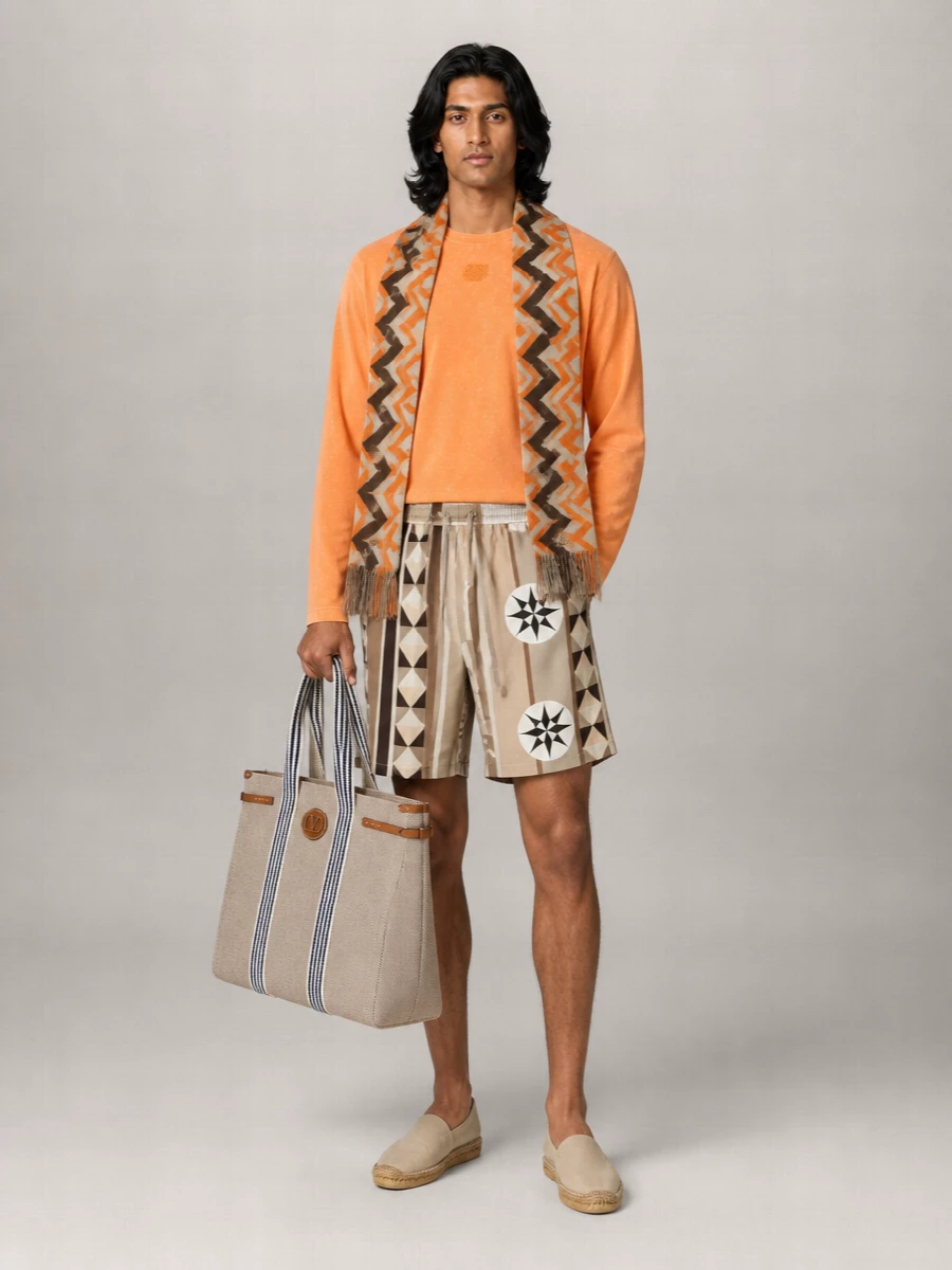 Loewe Paula's Ibiza Silk Printed Bermuda Shorts