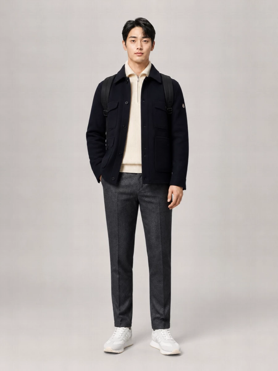 Moncler Virgin Wool Shirt Jacket