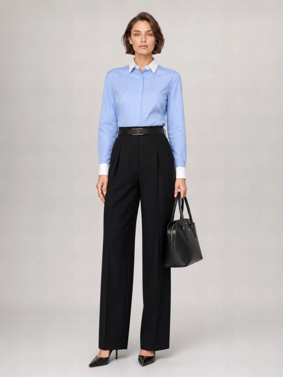 Tom Ford Striped Silk Long-Sleeve Shirt