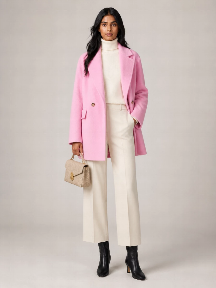 Bottega Veneta Wool Blend Single-Breasted Coat