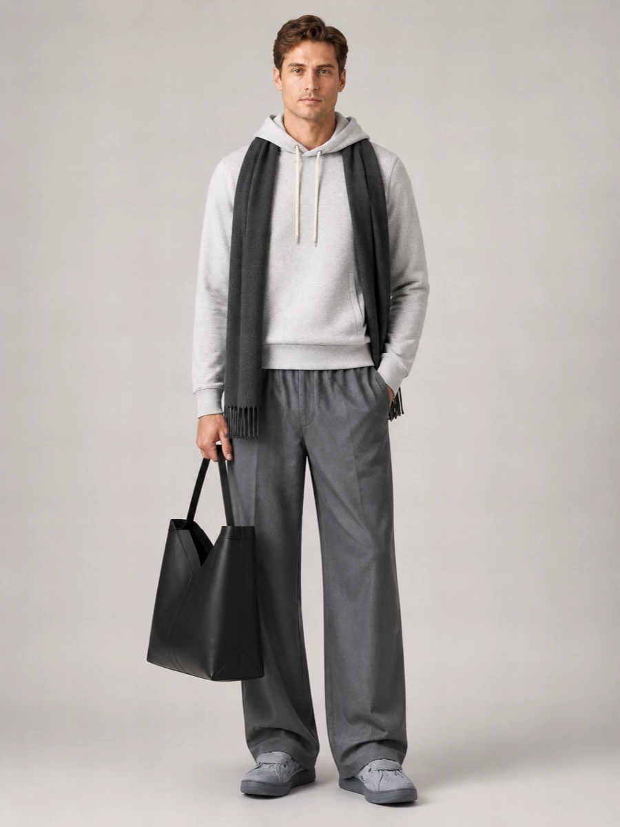 Lanvin wool pleated wide-leg trousers
