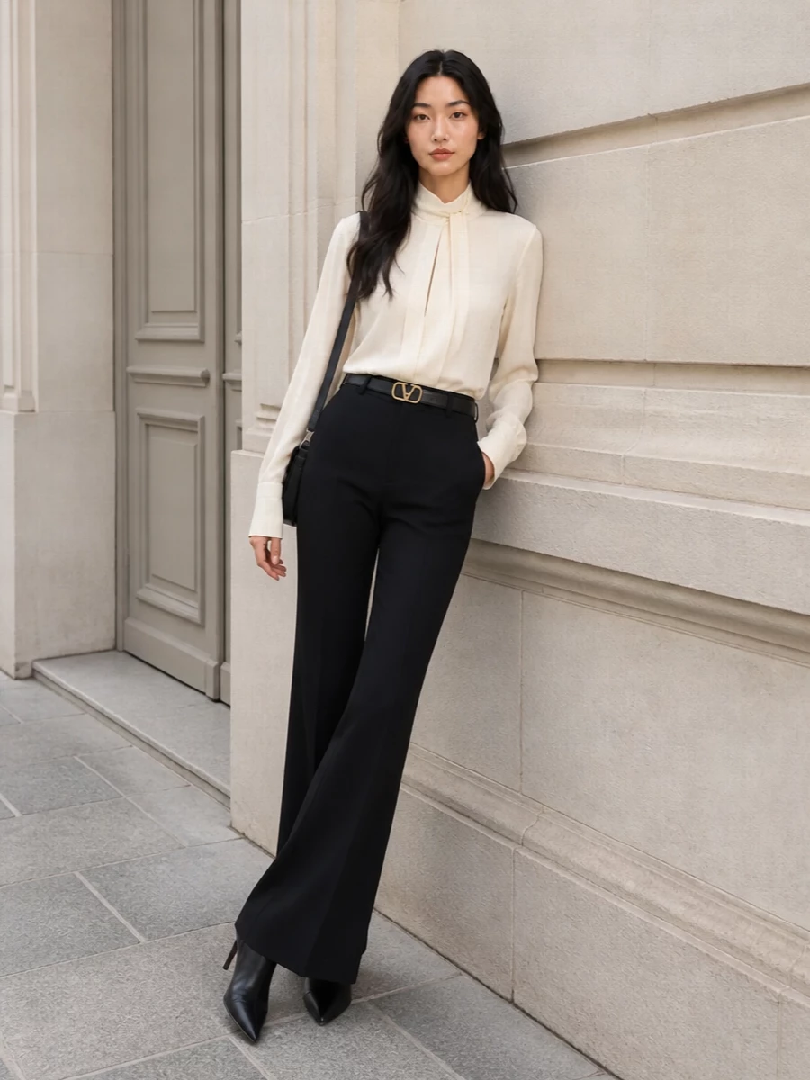 Tom ford tory burch black trouser evening outfit
