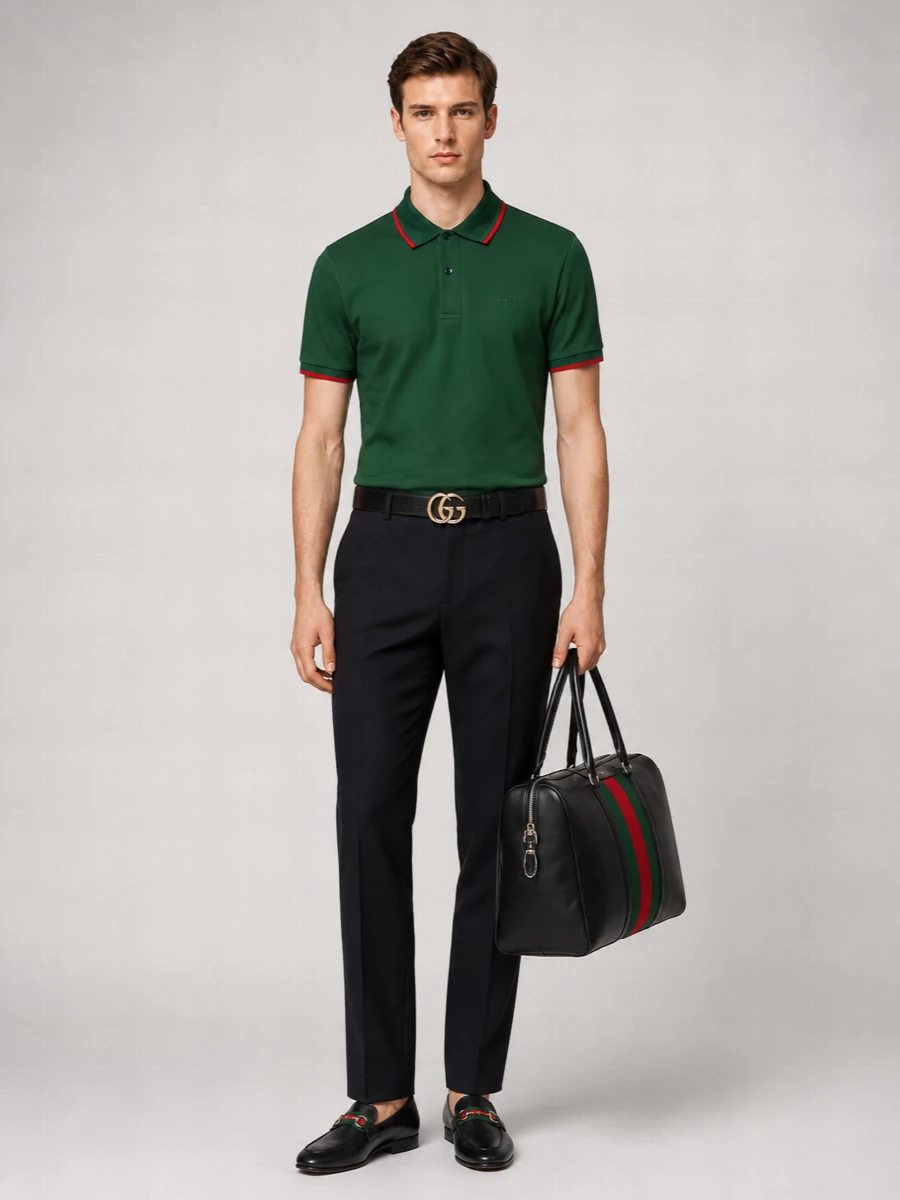 Gucci Calf Leather Thin Belt
