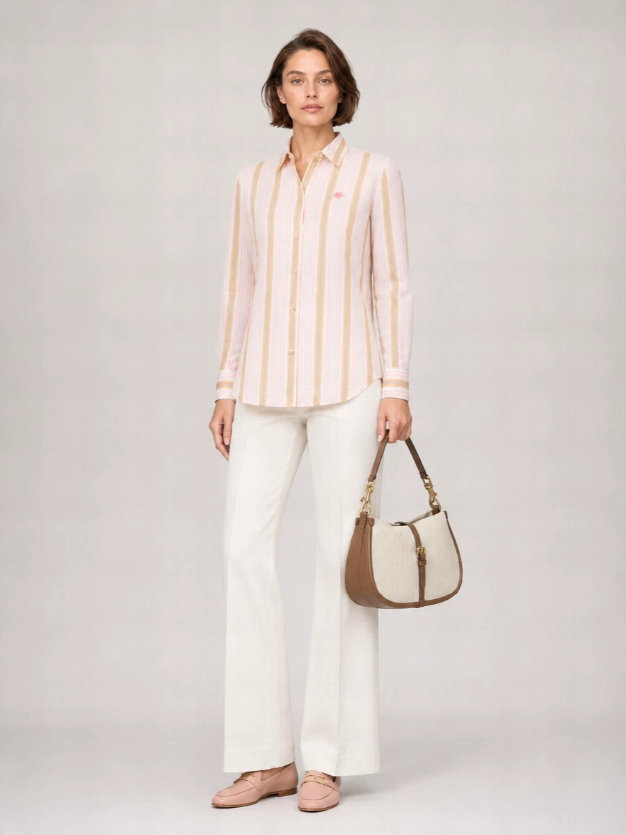 Etro Striped Cotton Long-Sleeve Shirt