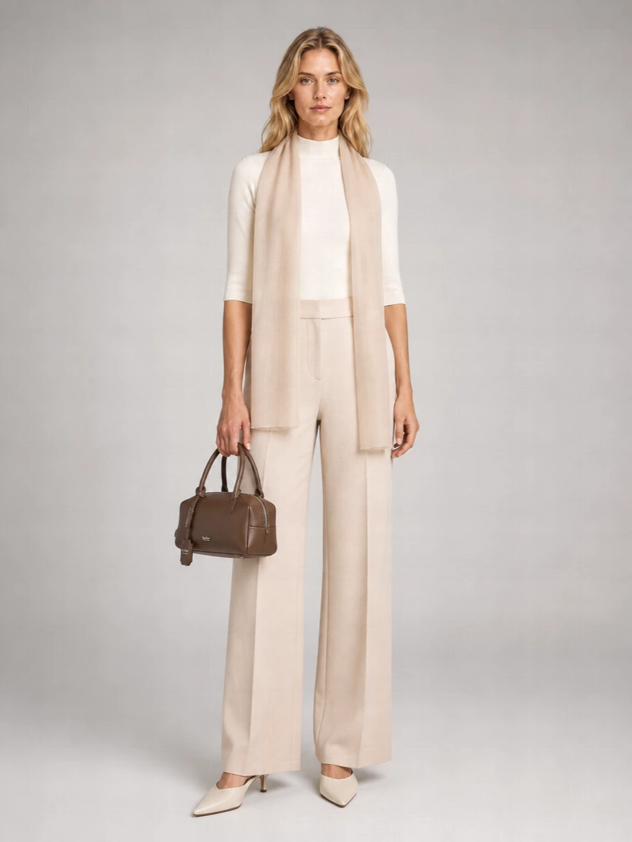 Max Mara Wool Turtleneck Short-Sleeve Top