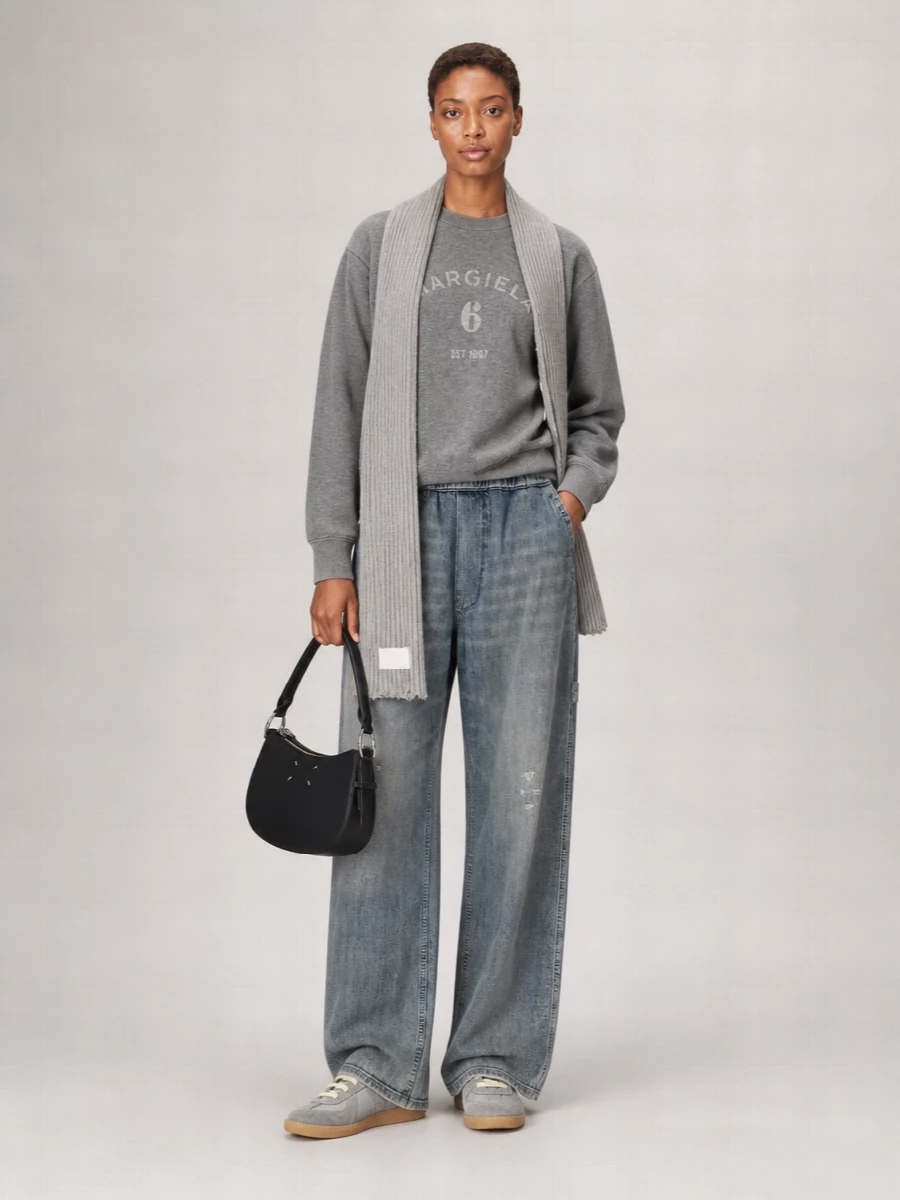 Mm6 Maison Margiela Cotton Logo Print Sweatshirt
