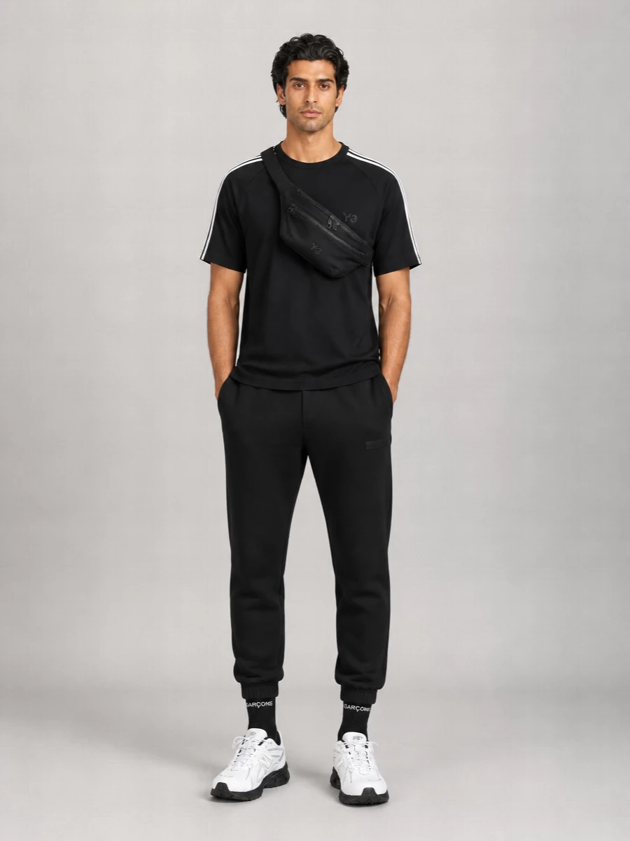 Y-3 Ribbed Crew Neck Short-Sleeve T-Shirt
