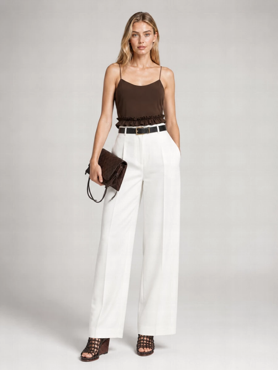 Jacquemus Ruffled High-Leg Thong Swimsuit
