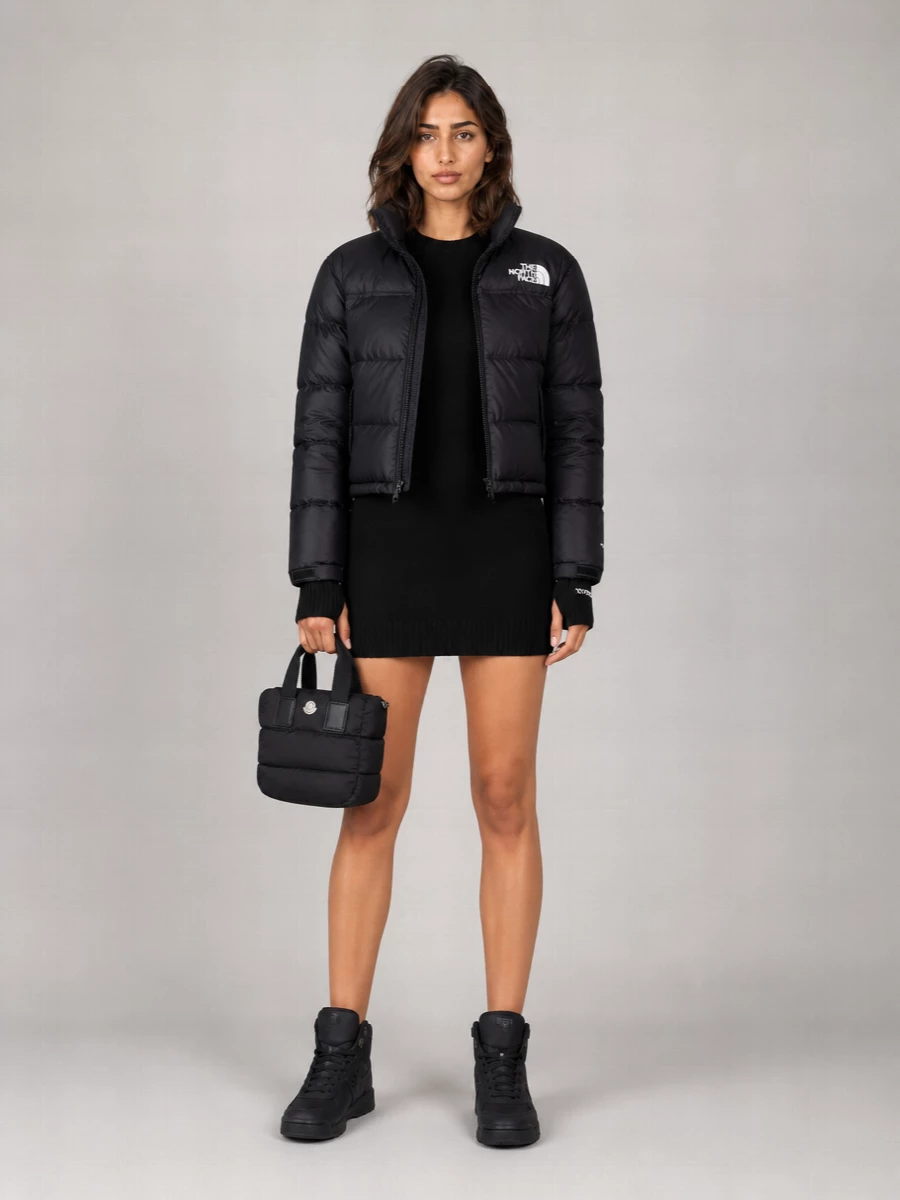 The North Face Nylon Relaxed-Fit Short Puffer Jacket