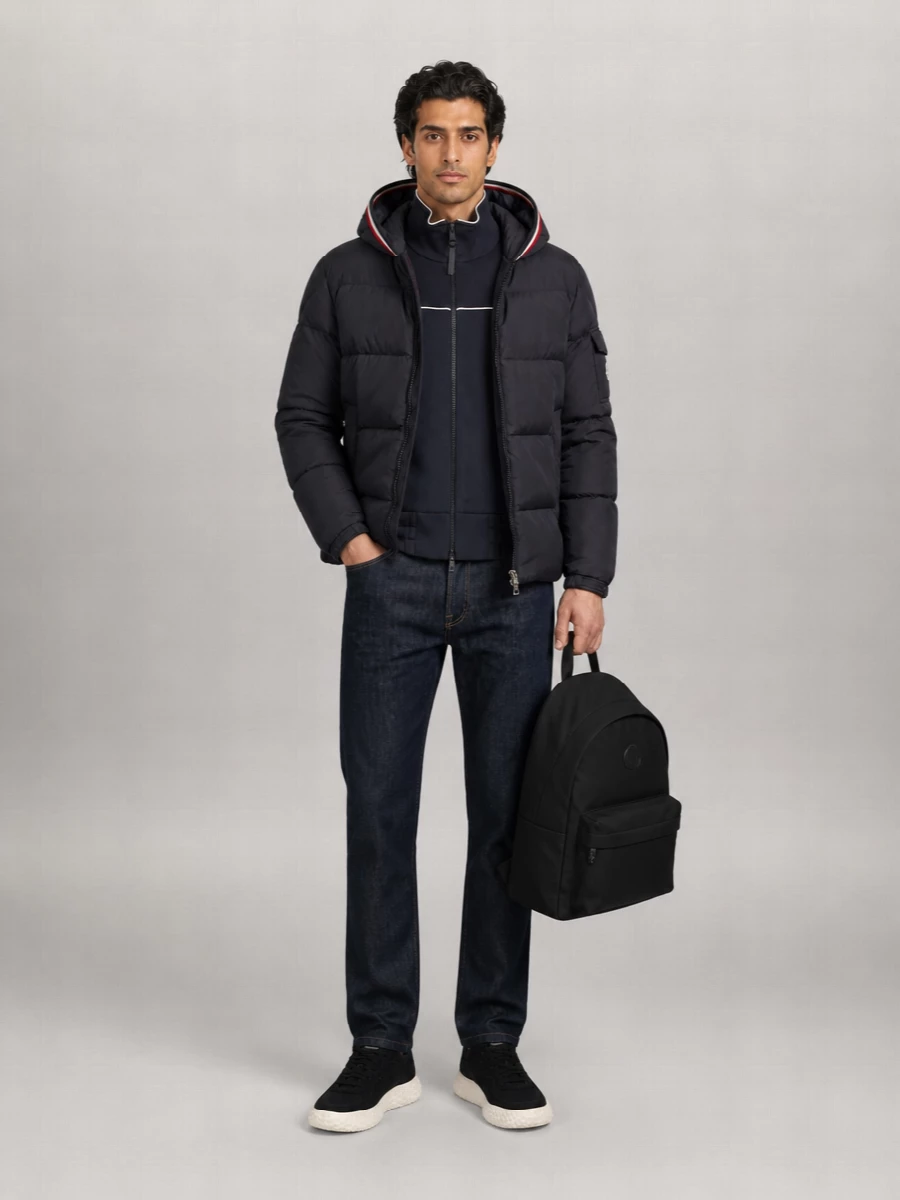 Moncler down hooded puffer jacket
