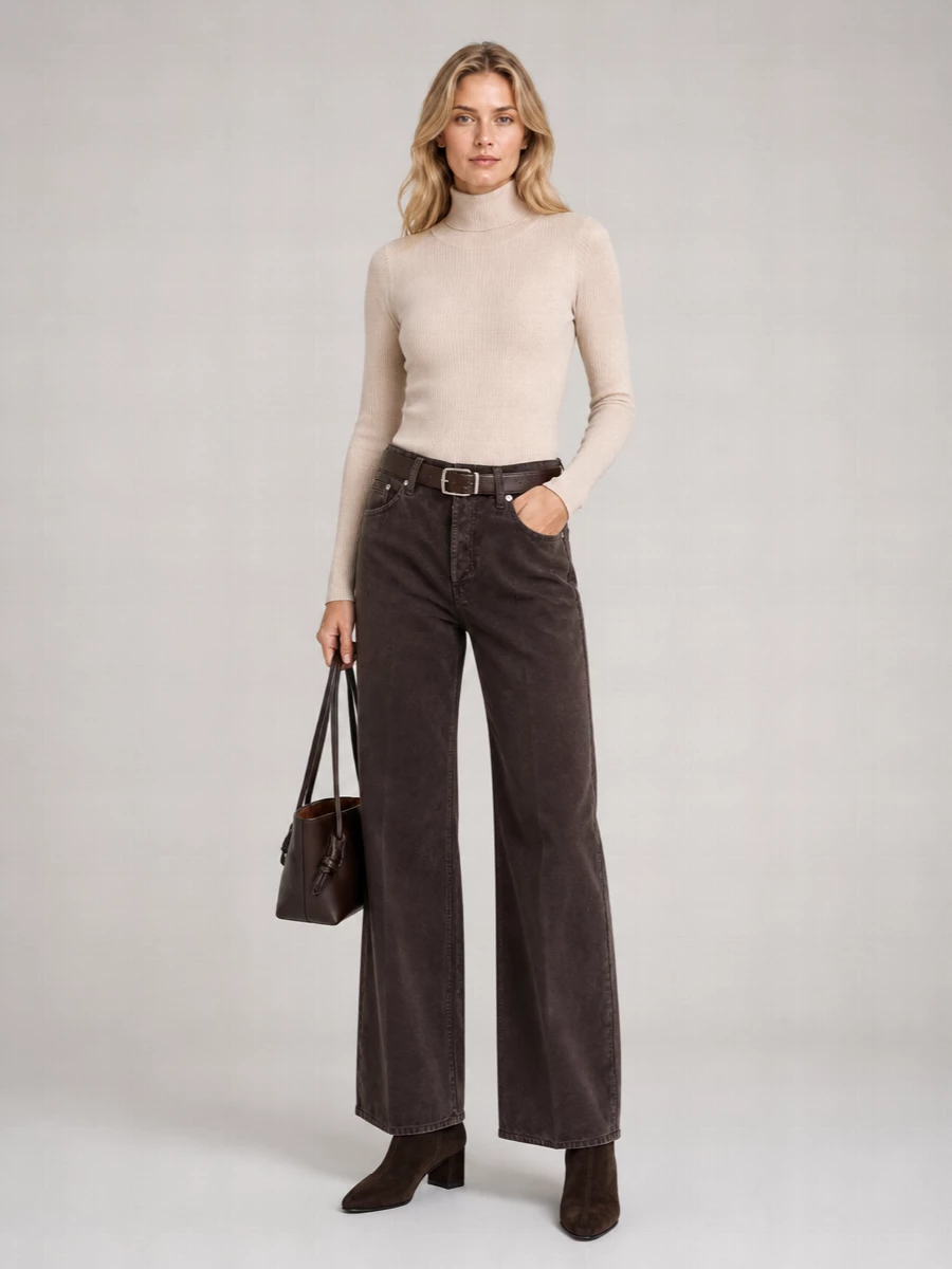 Haikure velvet wide-leg jeans
