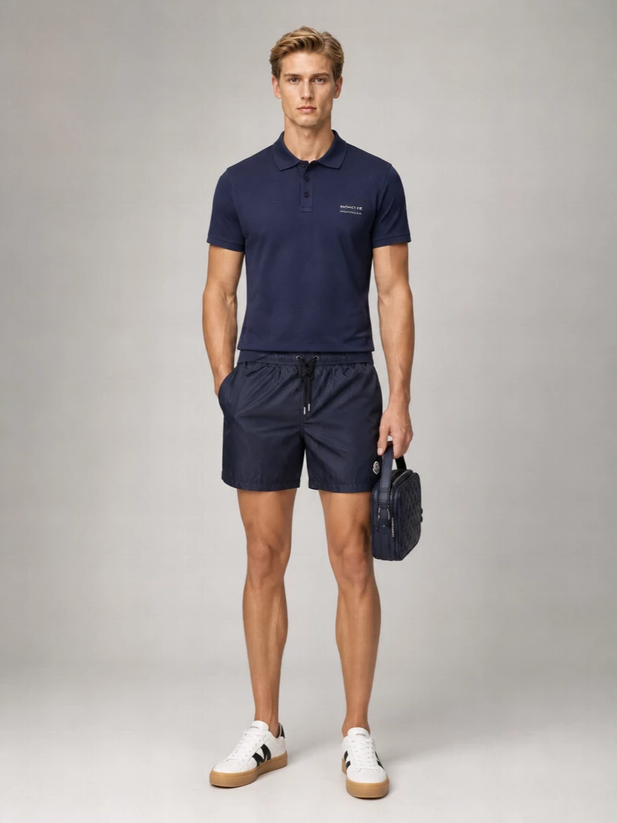 Moncler Short-Sleeve Polo Shirt