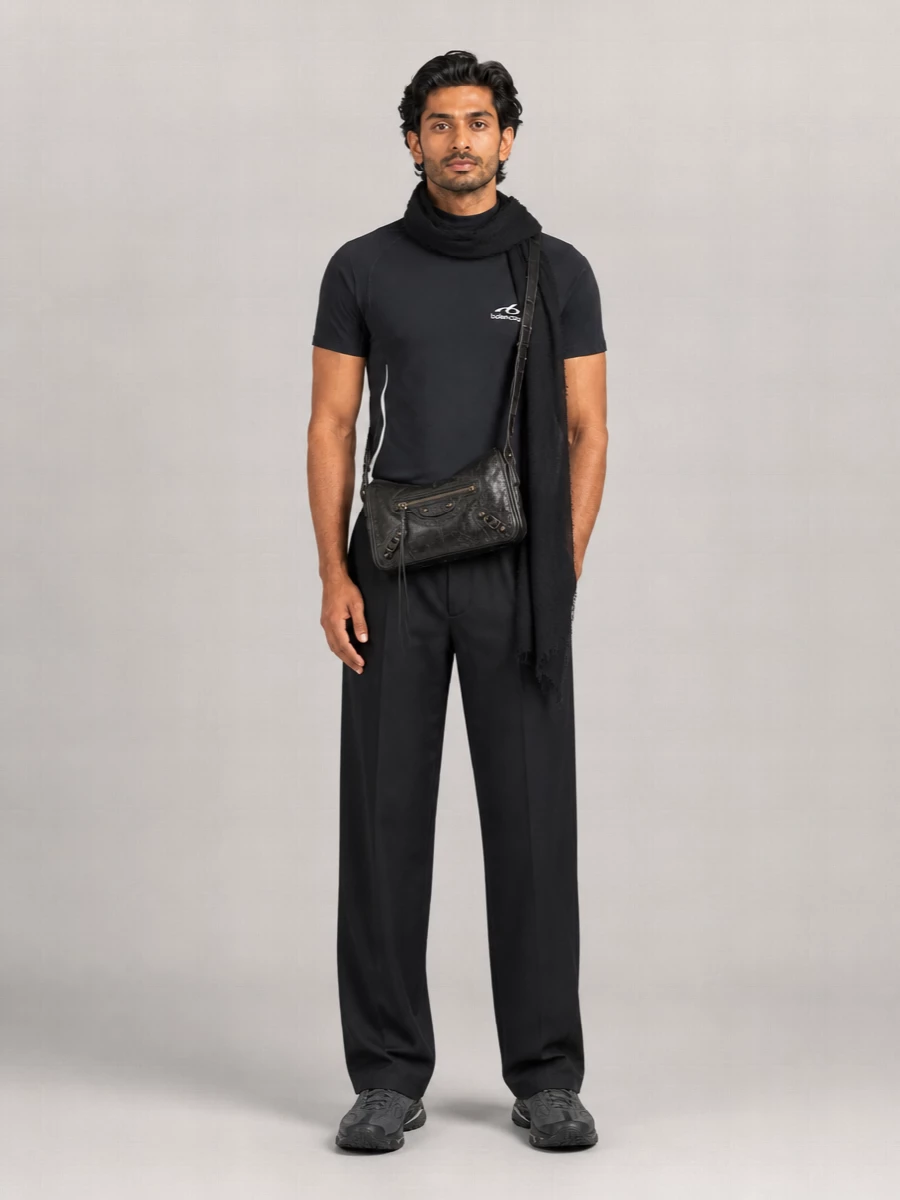 Balenciaga Mock-Neck Slim-Fit Technical T-Shirt