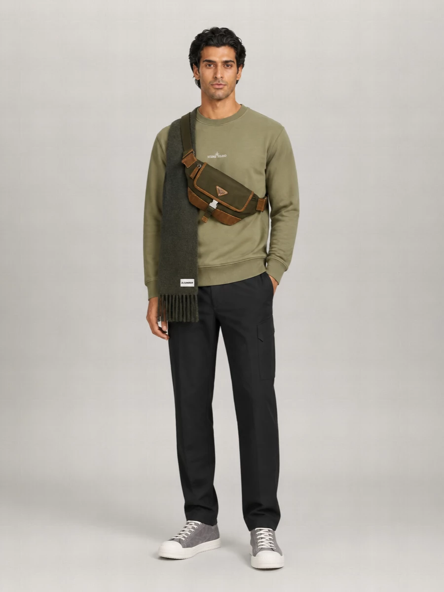 Stone Island Cotton Oversized Crewneck Sweatshirt