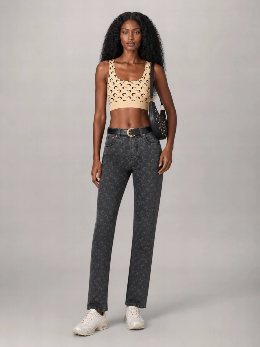 Marine Serre Printed Sports Bra