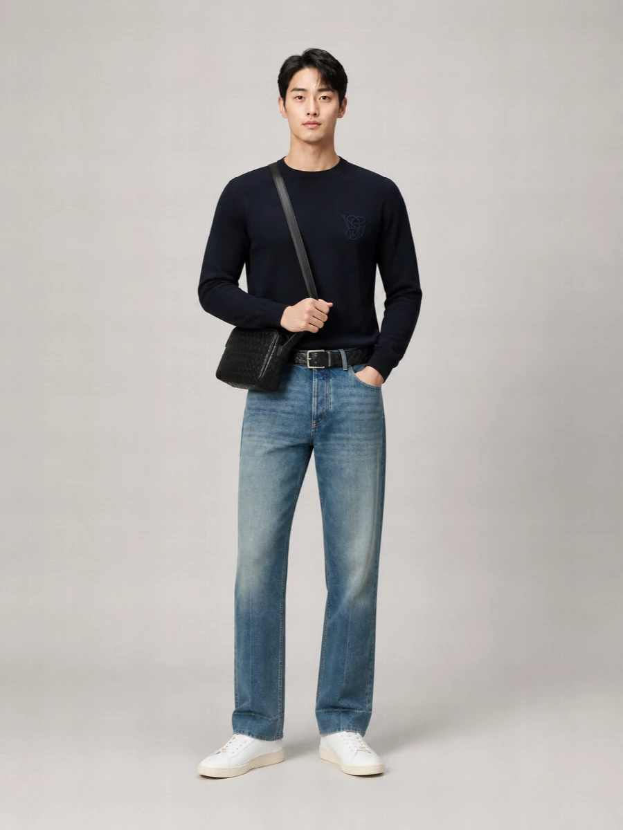 Valentino Garavani Denim Straight-Leg Trousers
