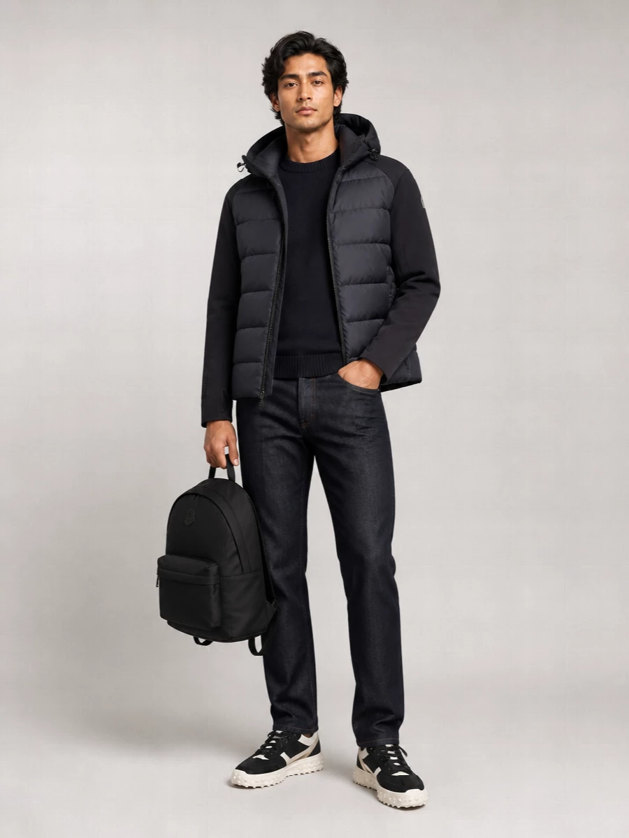 Moncler down hooded puffer jacket