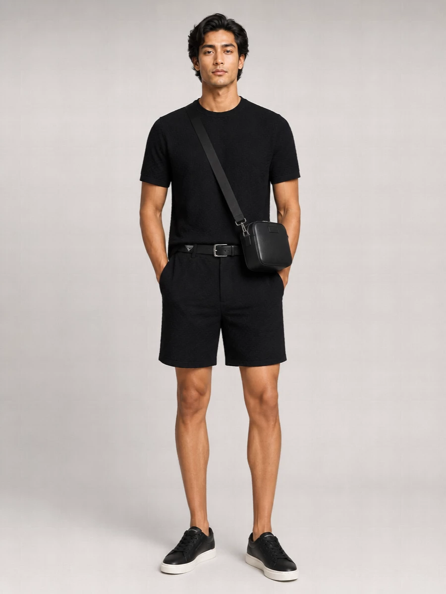 Emporio Armani Textured Knit Swim Shorts