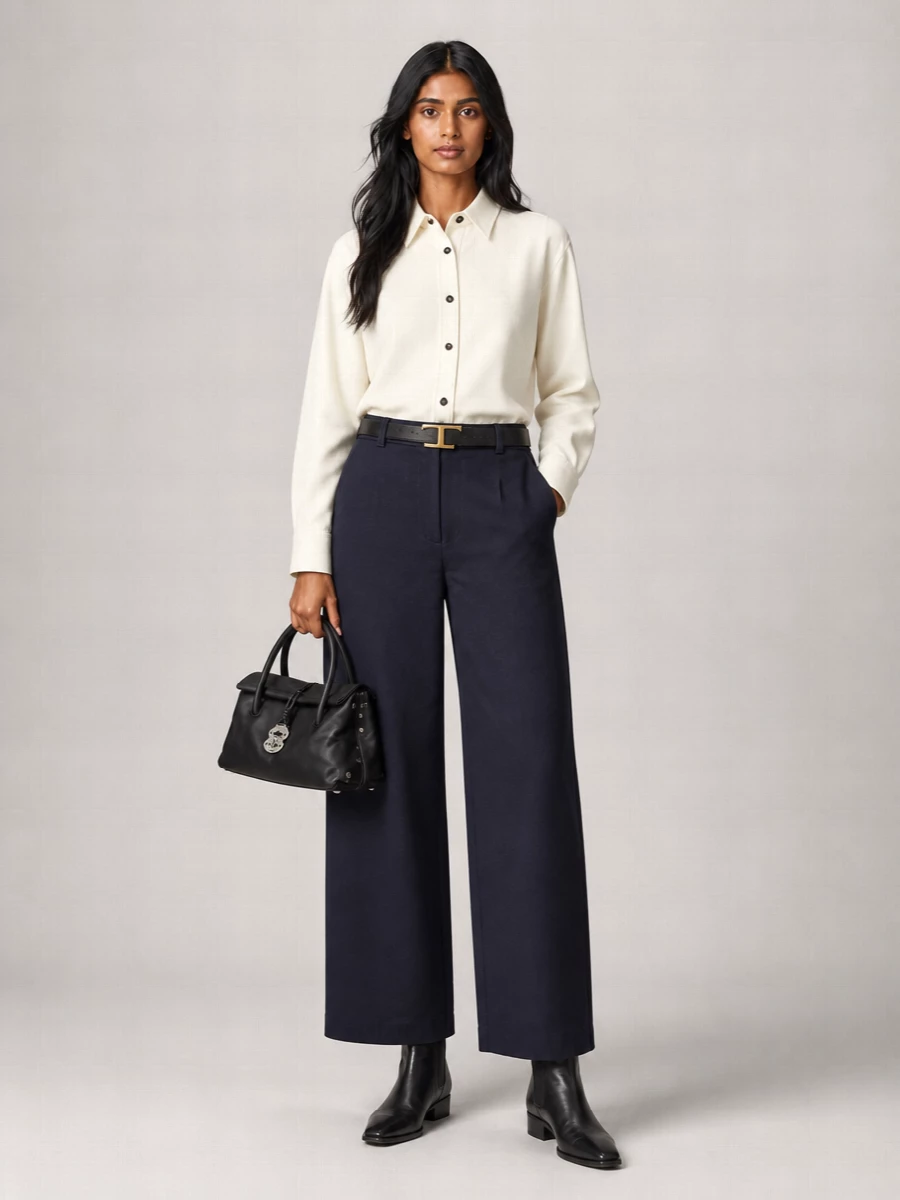 Studio Nicholson Belted Wide-Leg Trousers