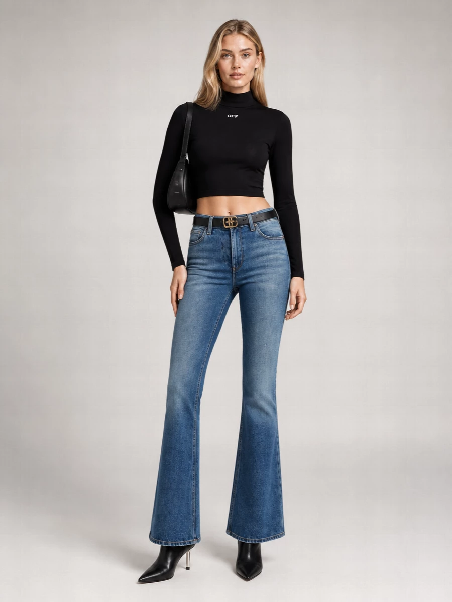 Off-White Denim Slim Flared Jeans