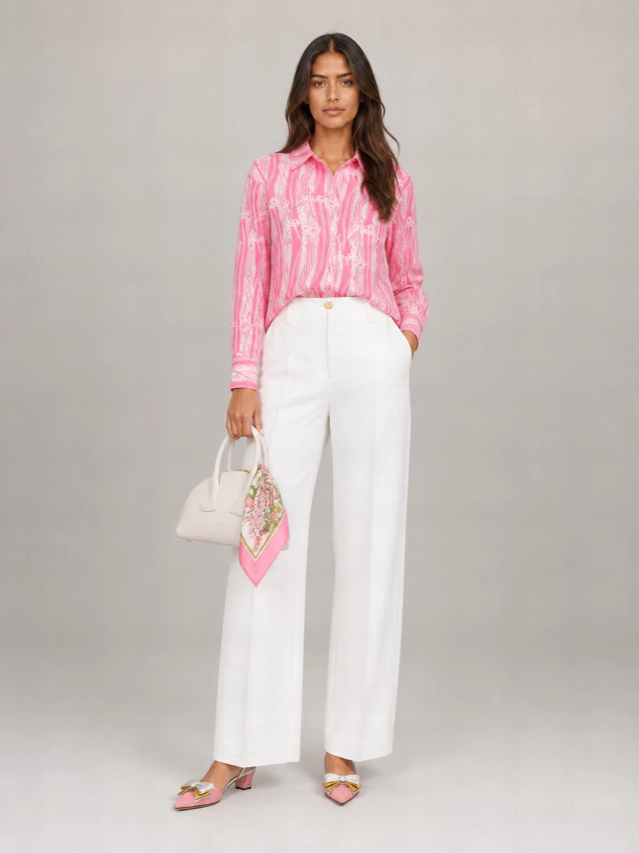 Patou Printed Cotton Shirt Dress
