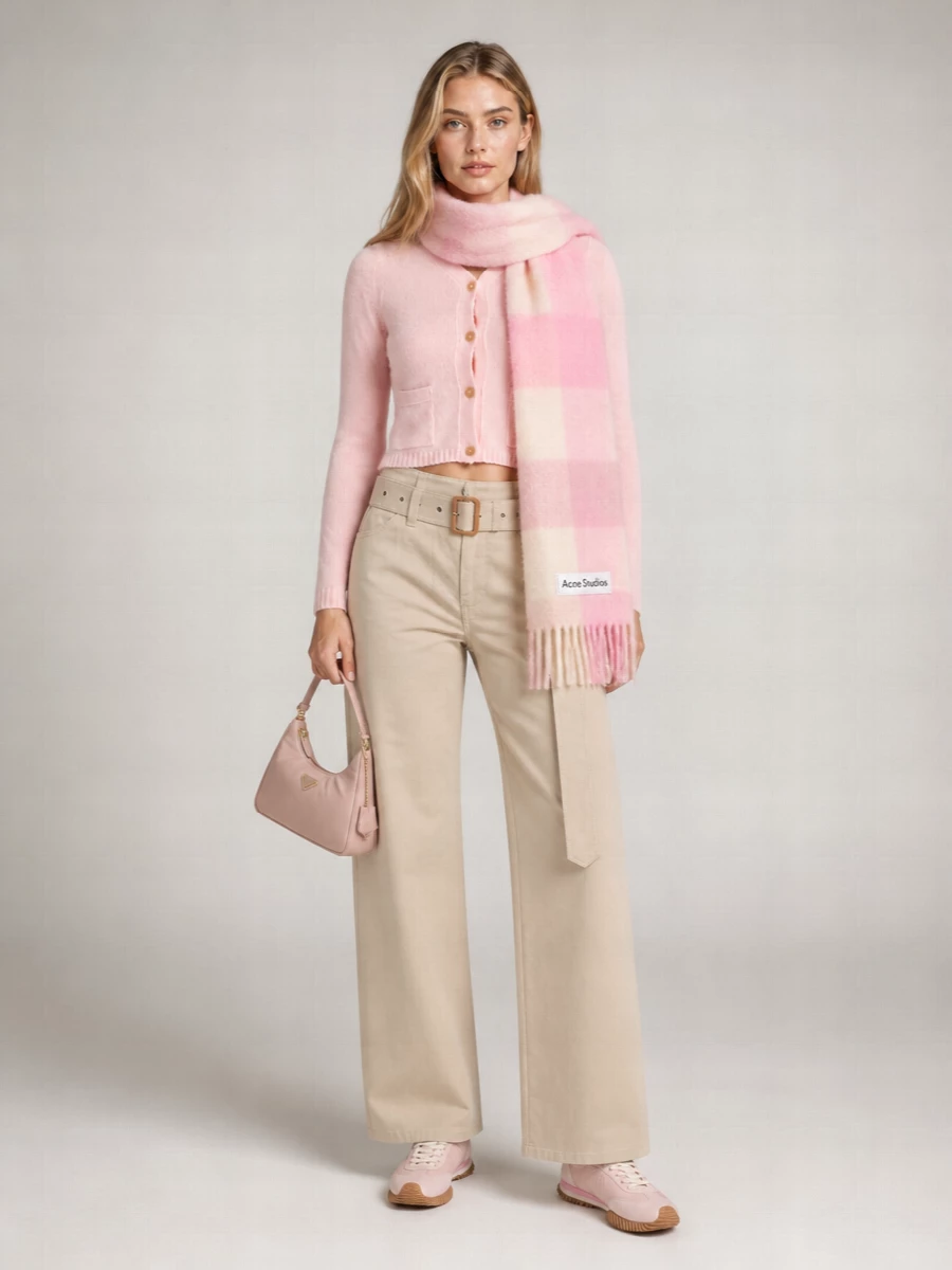 Acne Studios Mohair Checked Scarf