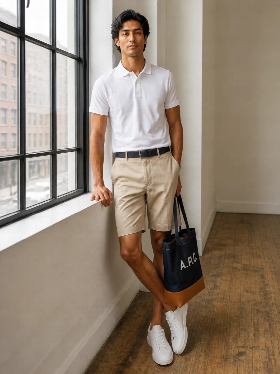 Barbour polo ralph lauren shorts adidas sneakers
