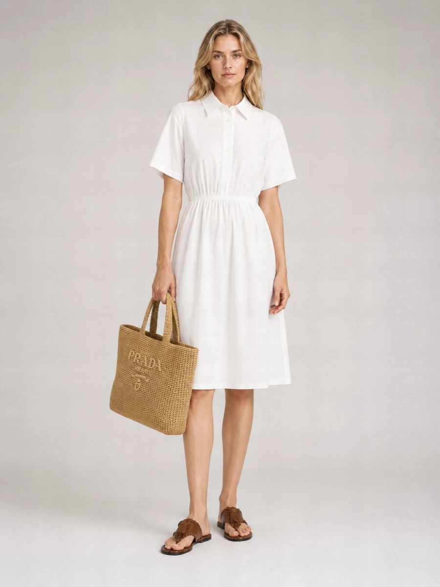 Prada Raffia Tote Bag