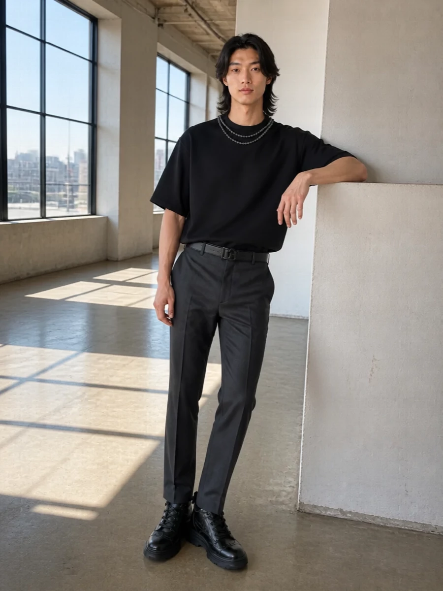 Dolce gabbana black beaded t shirt outfit