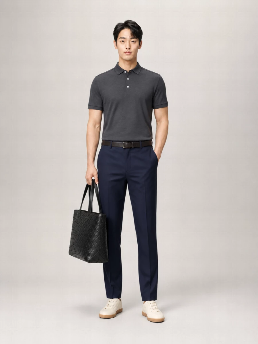 Zegna Silk Cotton Short-Sleeve Polo Shirt