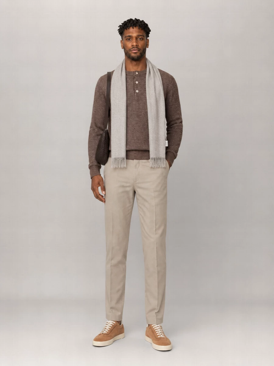 Brunello Cucinelli Half-Ribbed Crew-Neck Jumper