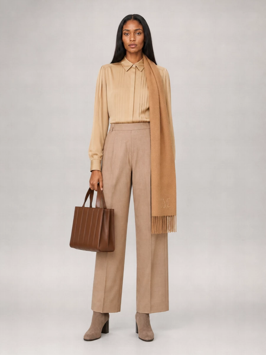 S Max Mara Silk Long-Sleeve Shirt