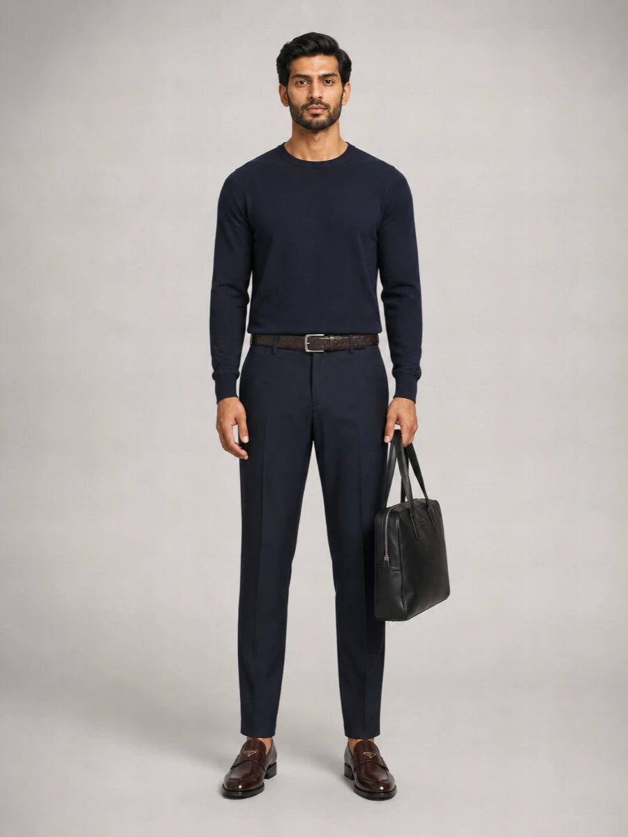 Brioni Wool Pinstriped Single Breasted Coat