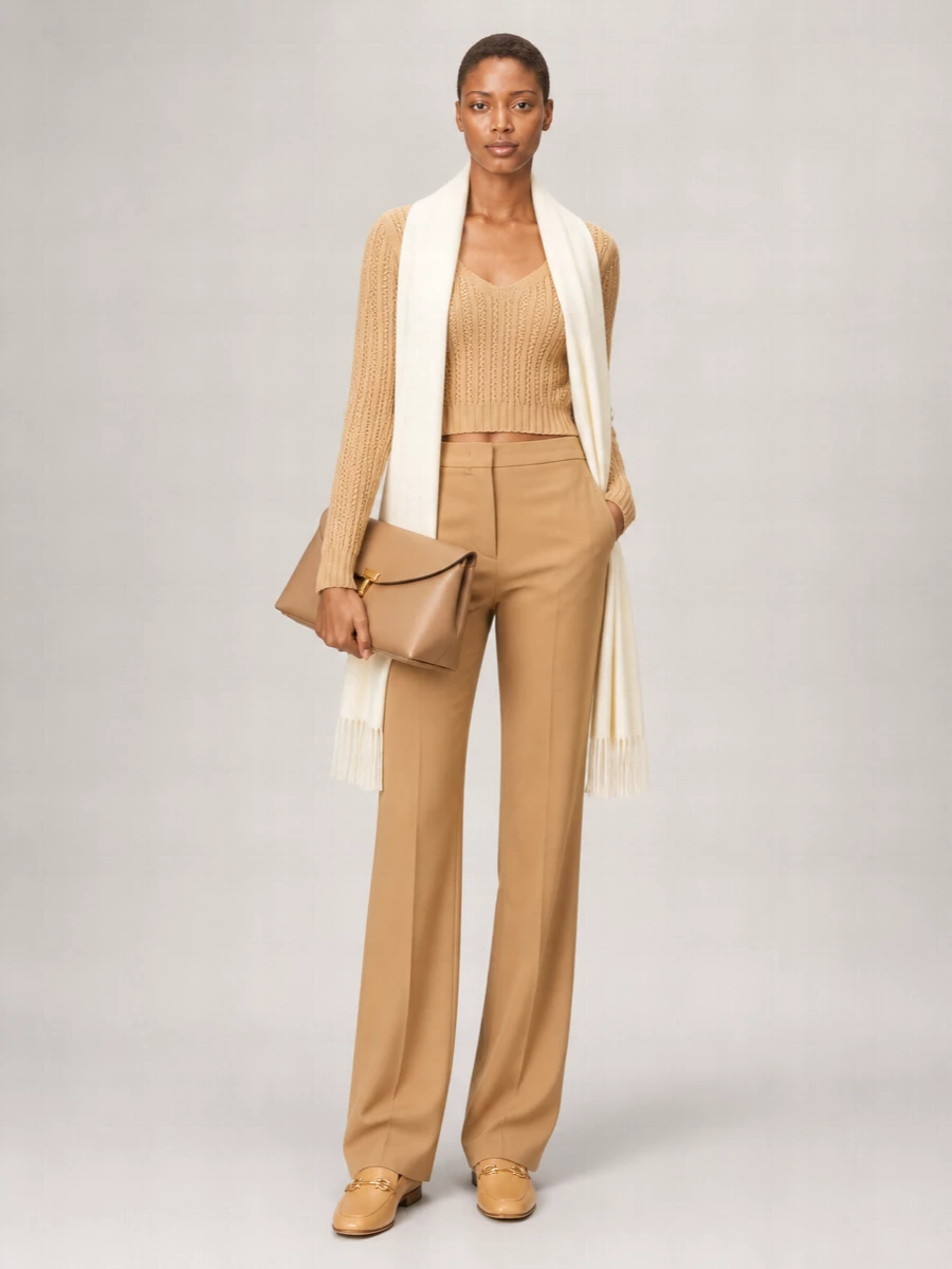 Max Mara 'Ifrem' V-Neck Cropped Knit Sweater