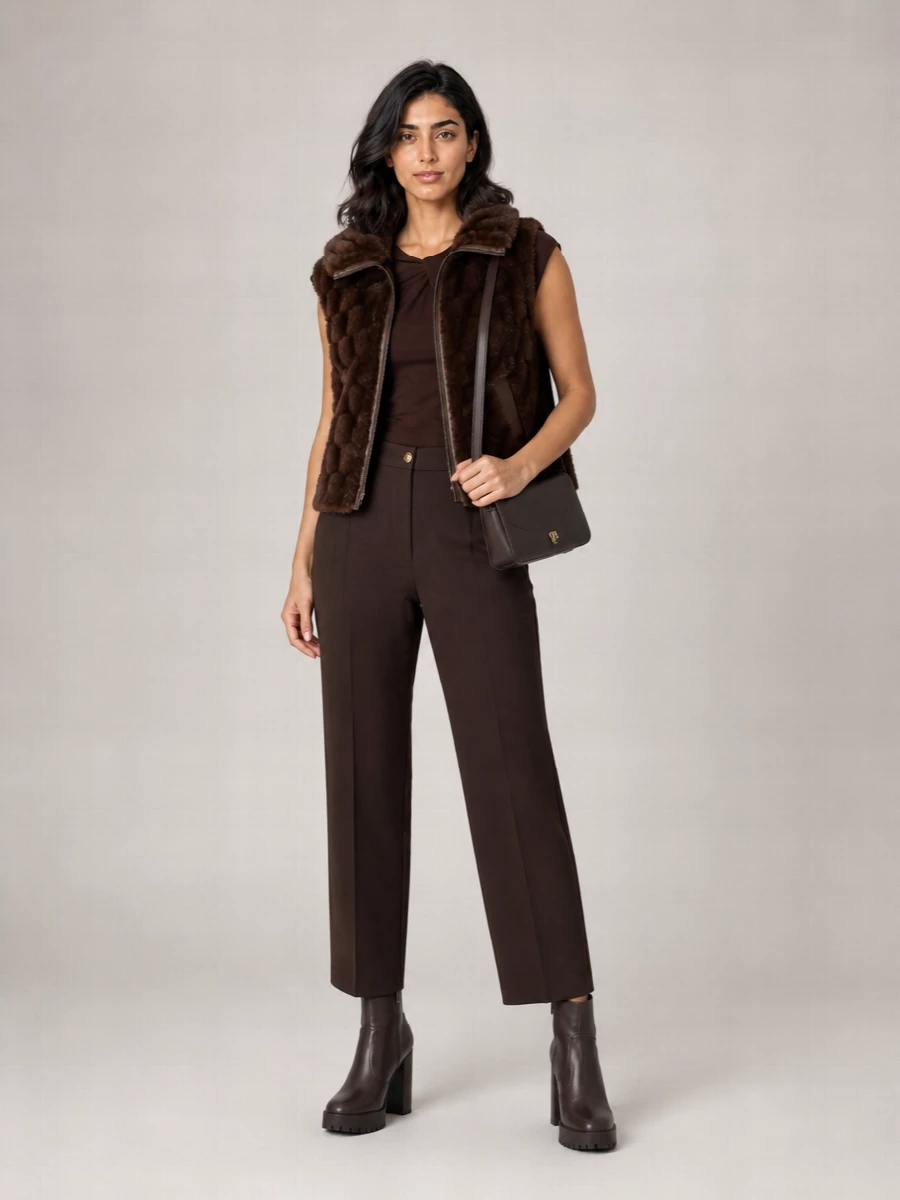 Pinko faux fur zip jacket
