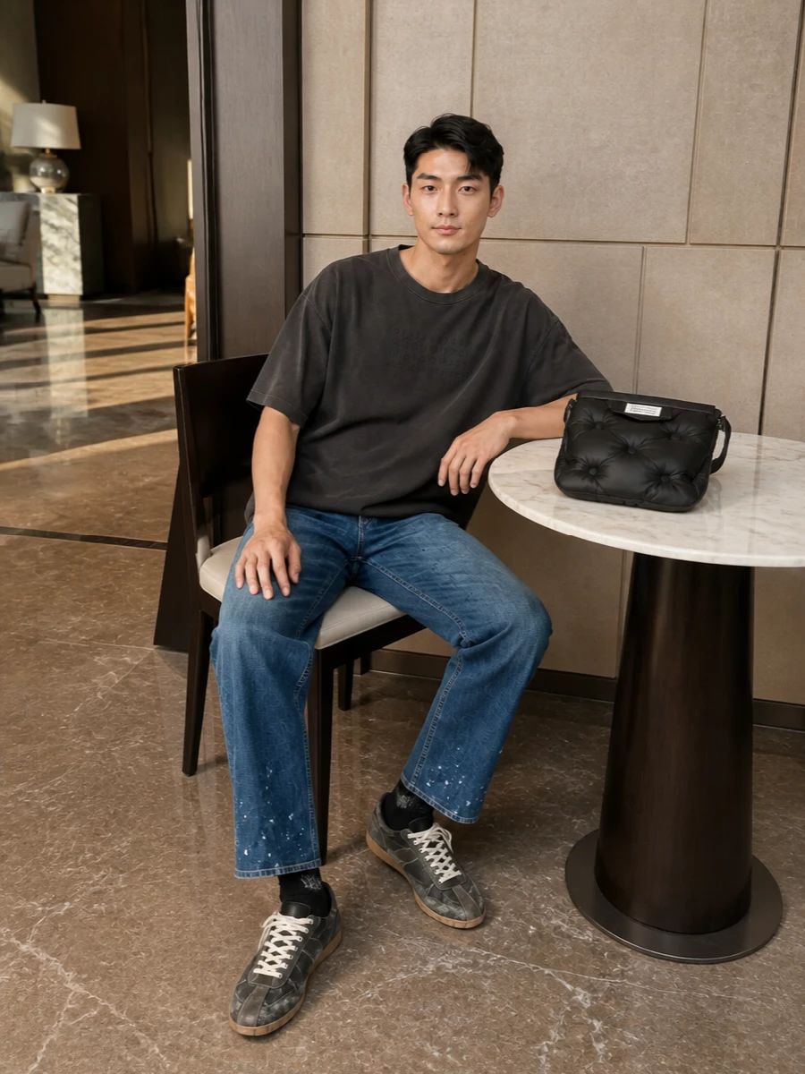 Maison margiela jeans oversized tee sneakers