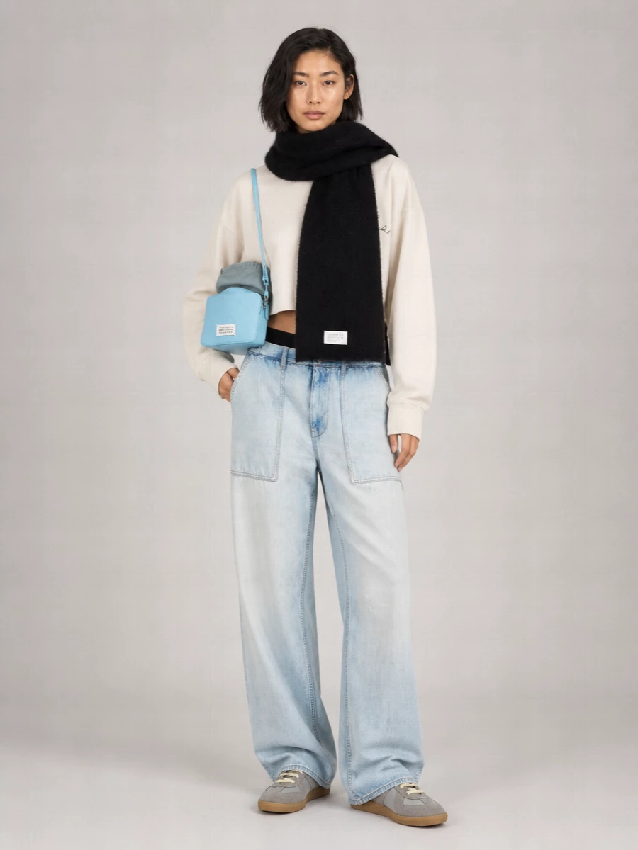 Mm6 Maison Margiela denim high-rise wide-leg jeans